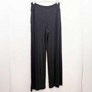Athleta Well Rested Rib Sleep Wide Leg Pant Black Size Medium